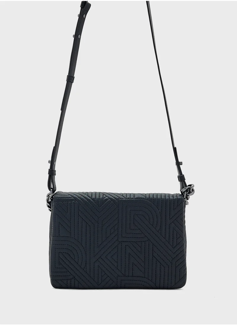 DKNY Desiree Flap Over Chain Detailed Crossbody