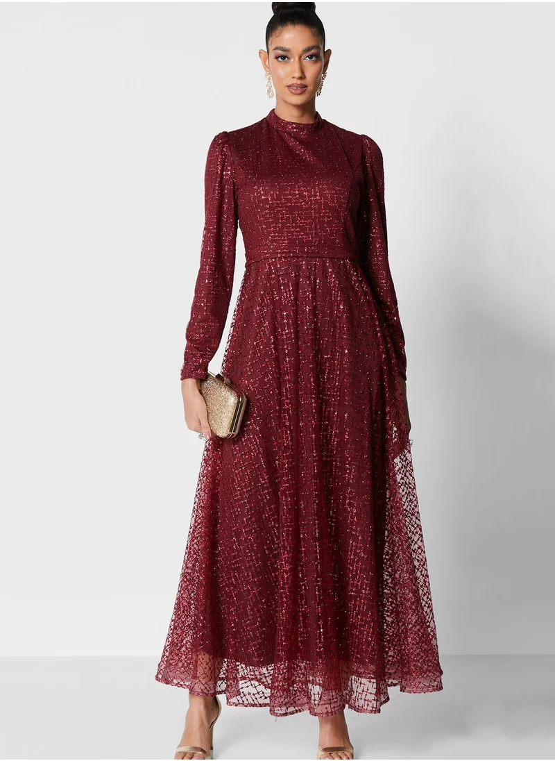 Khizana Shimmer A-Line Dress