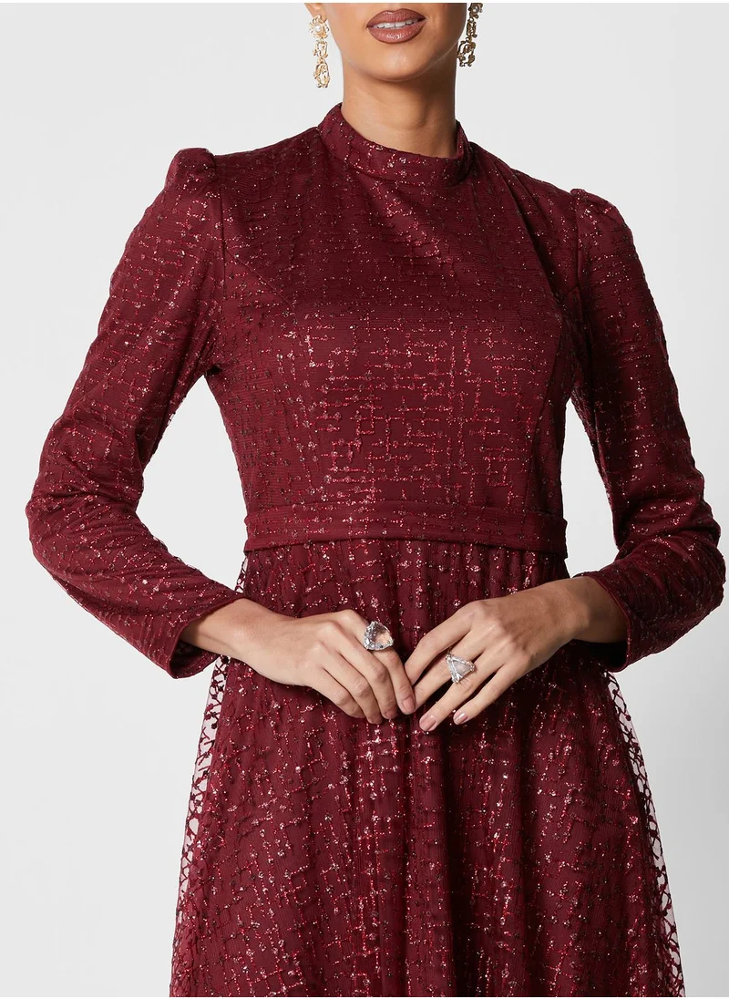 Khizana Shimmer A-Line Dress
