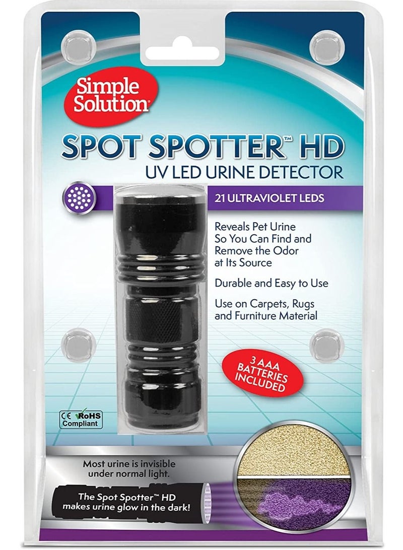 Simple Solution جهاز كشف البول للحيوانات الأليفة Spot Spotter HD UV باللون الأسود - Image 1