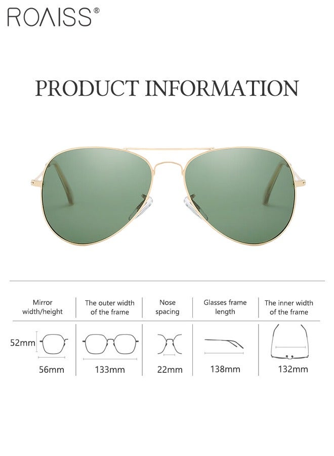 roaiss Classic Aviator Sunglasses for Men Driving Sun Glasses Polarized Lens UV Blocking - Image 3