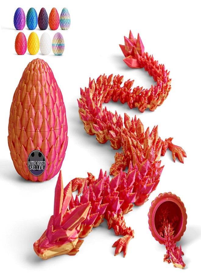 Cessfle 【2025 Updated】 12" 3D Printed Dragon Egg, Cool 3D Printed Crystalynx Dragon Egg, 3-d Fidget Dragons for 5-7 4-6 8-12 Year Old Boys Kid Girls Teen Adult - Image 5