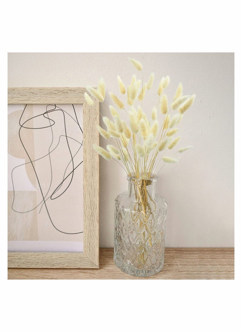 Natural Bunny Tails Dried Flowers, 70 Pcs Dried Pampas Grass Decor for Farmhouse Flower Arrangements Wedding Home Boho Party Decorations(White) - Image 2