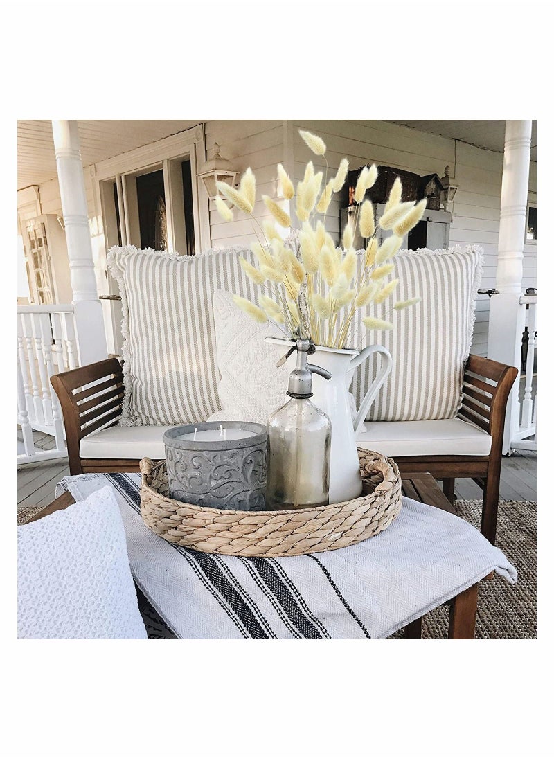 Natural Bunny Tails Dried Flowers, 70 Pcs Dried Pampas Grass Decor for Farmhouse Flower Arrangements Wedding Home Boho Party Decorations(White) - Image 3