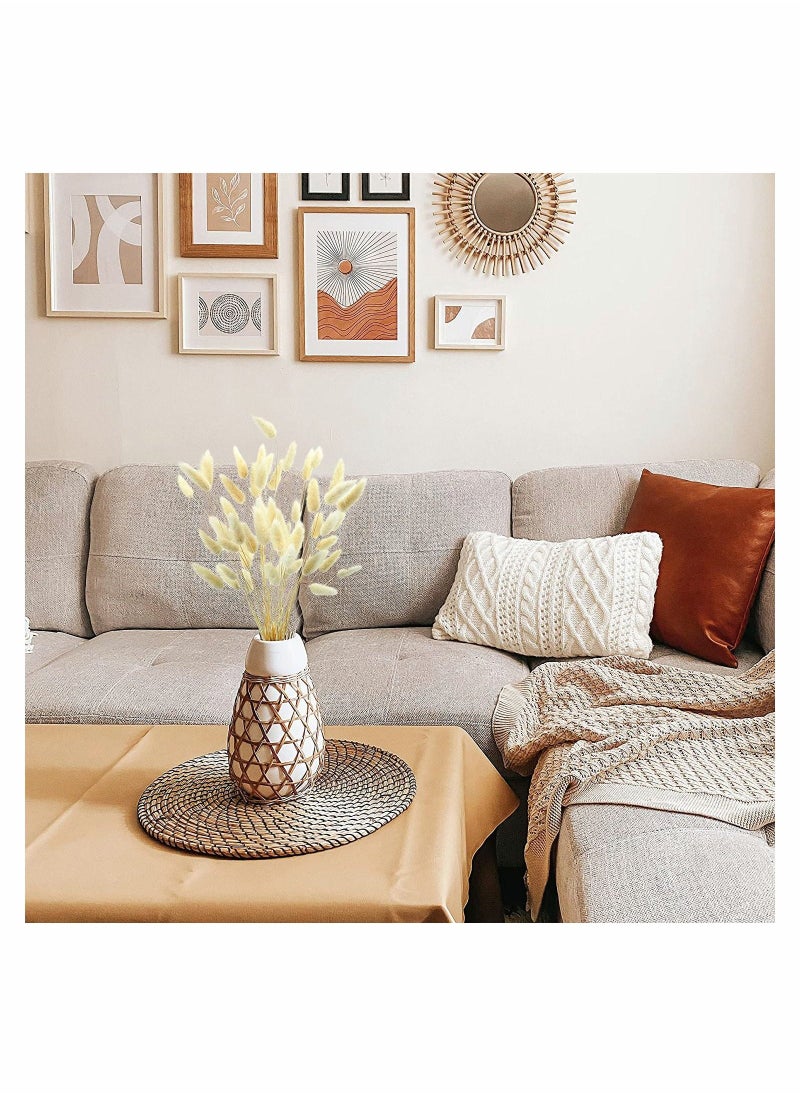 Natural Bunny Tails Dried Flowers, 70 Pcs Dried Pampas Grass Decor for Farmhouse Flower Arrangements Wedding Home Boho Party Decorations(White) - Image 5