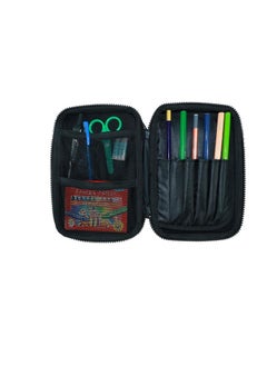 SMILY KIDDOS Smily Kiddos Single Compartment Pencil Case Stylish Cute Large Capacity Hardtop EVA Pencil Case Organizer School Kids Girls Women Pen Holder Pouch Multi Purpose| Speedster - Black  - Image 5