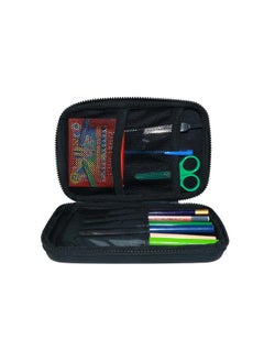 SMILY KIDDOS Smily Kiddos Single Compartment Pencil Case Stylish Cute Large Capacity Hardtop EVA Pencil Case Organizer School Kids Girls Women Pen Holder Pouch Multi Purpose| Speedster - Black  - Image 4
