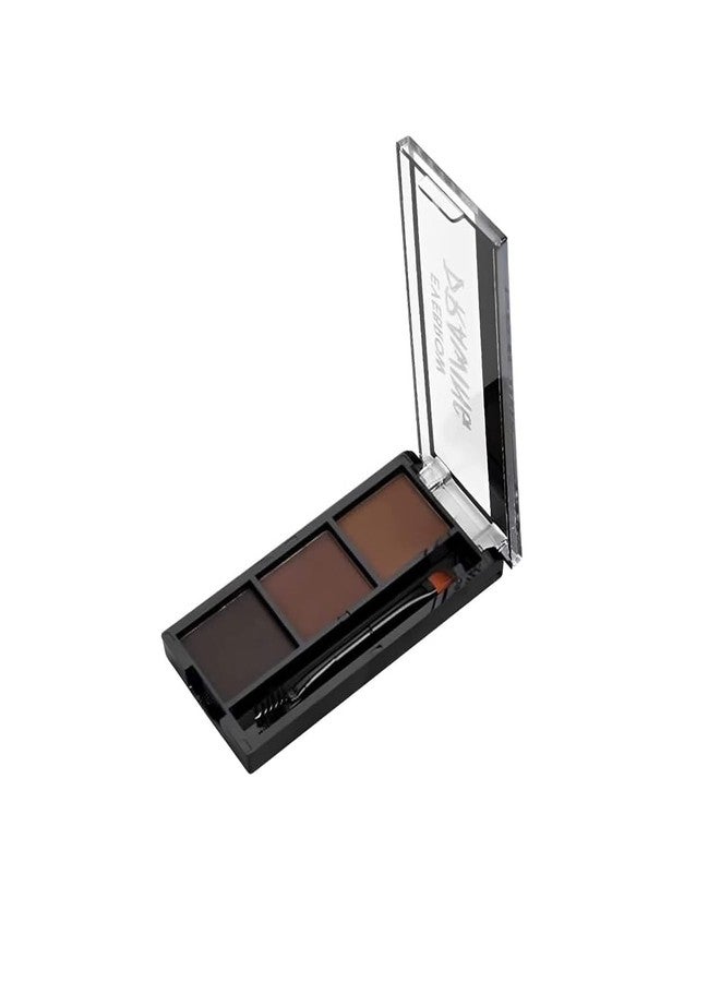 JAAYANSHA Eyebrow Drawing Palette 3 Shades With 1 Brush, Waterproof Non-Transfer Smudgeproof Eyebrow Palette, Ultimate Brow Kit, Eyebrow Kit to Shape, Filling and Outlining. (Dark Brown,Light Brown,Brown) - Image 1