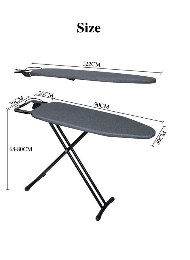 VOGMAX - Ironing board with black heat cover, height adjustable 110x30x80 cm - Image 1