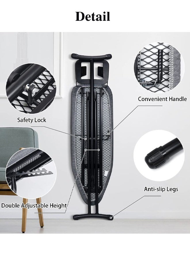VOGMAX Ironing board with black heat cover, height adjustable 110x30x80 cm  - Image 4