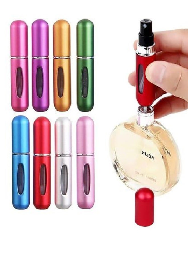 بخاخ عطر صغير قابل لاعادة التعبئة ، 8 مل ، زجاجة رذاذ - 1 قطعة احمر - Image 2