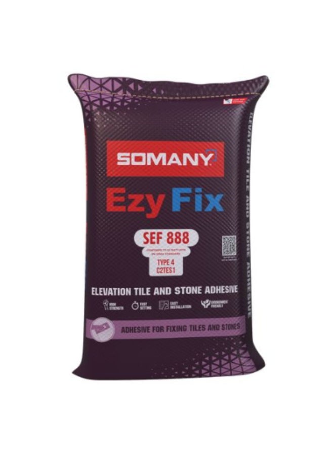 SOMANY لاصق بلاط وحجر SEF 888 – لاصق أسمنتي معدل بالبوليمر عالي الأداء ومقاوم للماء للبلاط المزجج والحجارة الطبيعية - Image 2