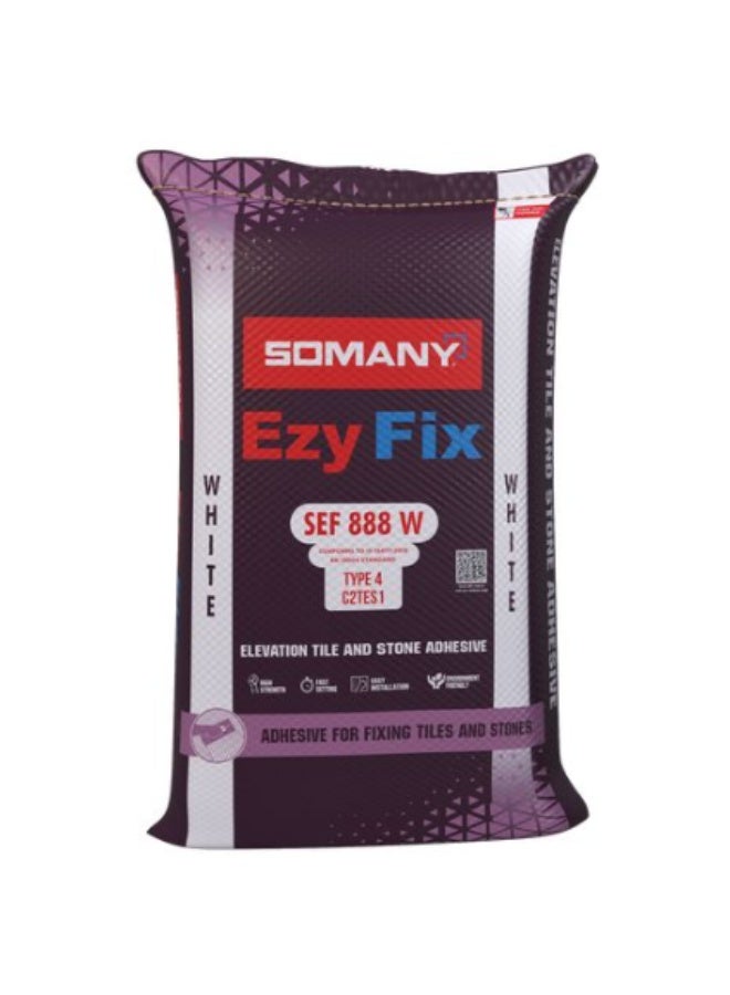 SOMANY لاصق بلاط وحجر SEF 888 – لاصق أسمنتي معدل بالبوليمر عالي الأداء ومقاوم للماء للبلاط المزجج والحجارة الطبيعية - Image 1
