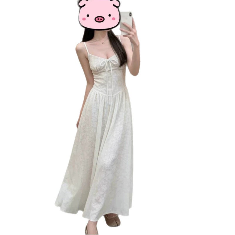 Women's French Style Floral Print V-Neck Sleeveless A-Line Midi Dress 2026 Summer - Image 5