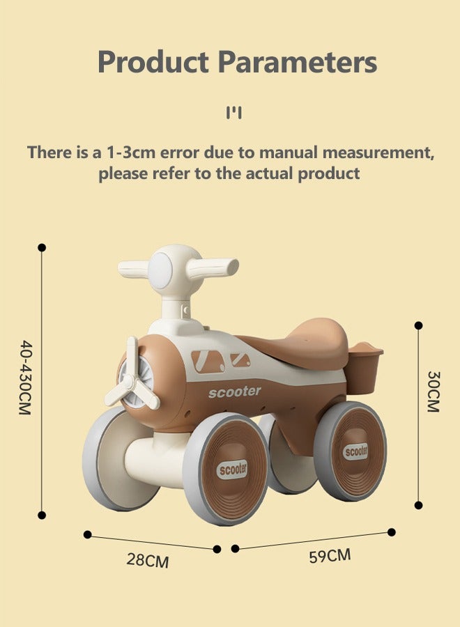 oldlaiben Colorful Lighting Baby Balance Bike Toys for 1 Year Old Boys and Girl Gifts, Pre-School Children Ride on Walker First Birthday Gifts, 1-6 Year Old Toddler First Ride on Toys with Removable Basket  - Image 2