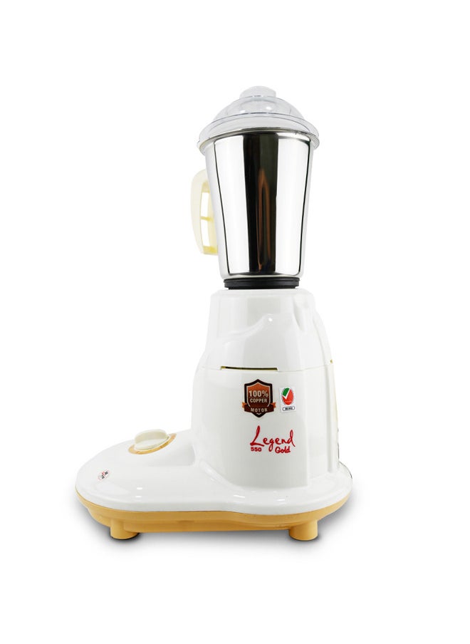 Legend - 3-in-1 Multifunctional Mixer Grinder with 3 Jars Set: Blender, Wet & Dry Grinder, and a Chutney Jar Years Warranty 550W - Image 1