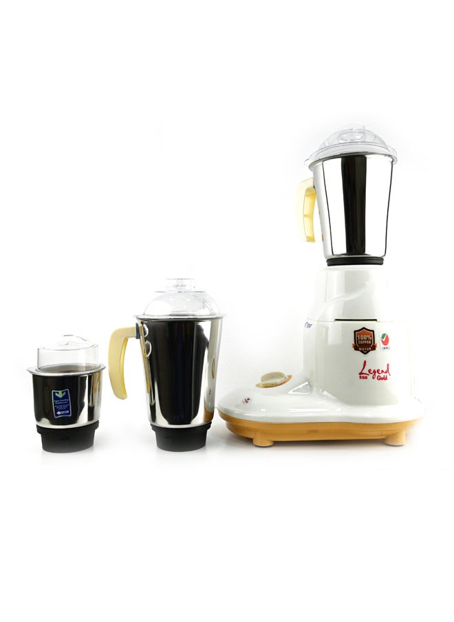 Legend - 3-in-1 Multifunctional Mixer Grinder with 3 Jars Set: Blender, Wet & Dry Grinder, and a Chutney Jar Years Warranty 550W - Image 1