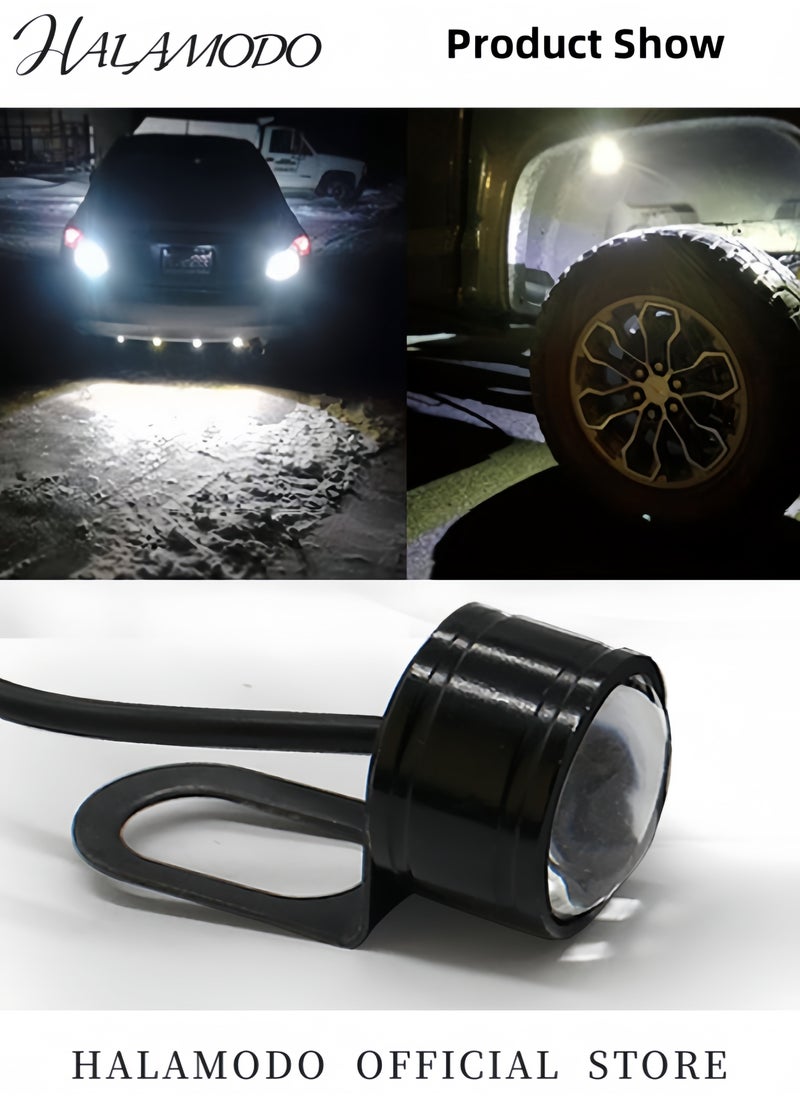 HALAMODO - 2PCS Universal Eagle Eye LED Fog Light Motorcycle Light Running Tail Backup Light Reversing Parking Signal Automobiles Lamps DRL Bulb - Image 1
