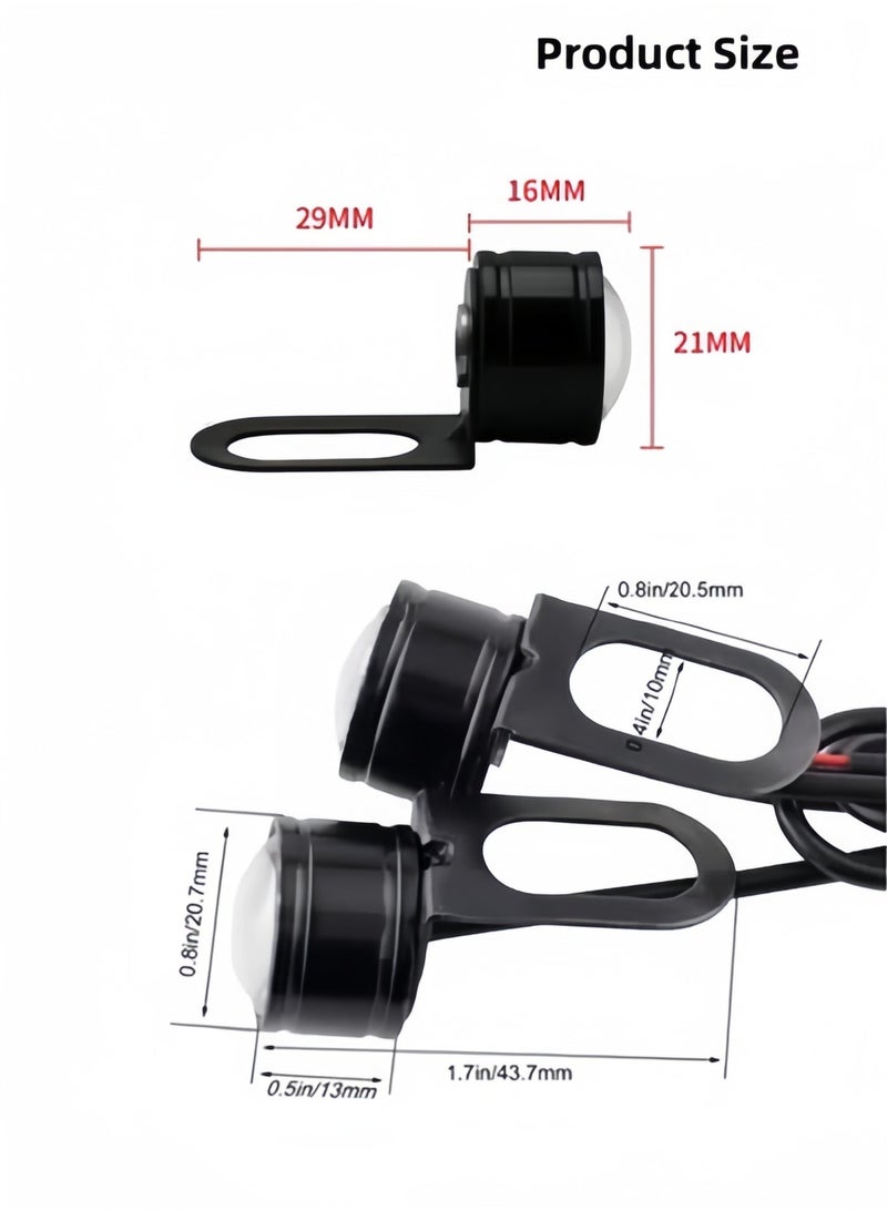قطعة من مصابيح الضباب LED العالمية Eagle Eye للدراجات النارية، مصابيح تشغيل الذيل الاحتياطية، مصابيح إشارة وقوف السيارات، مصابيح السيارات، لمبة DRL - Image 5