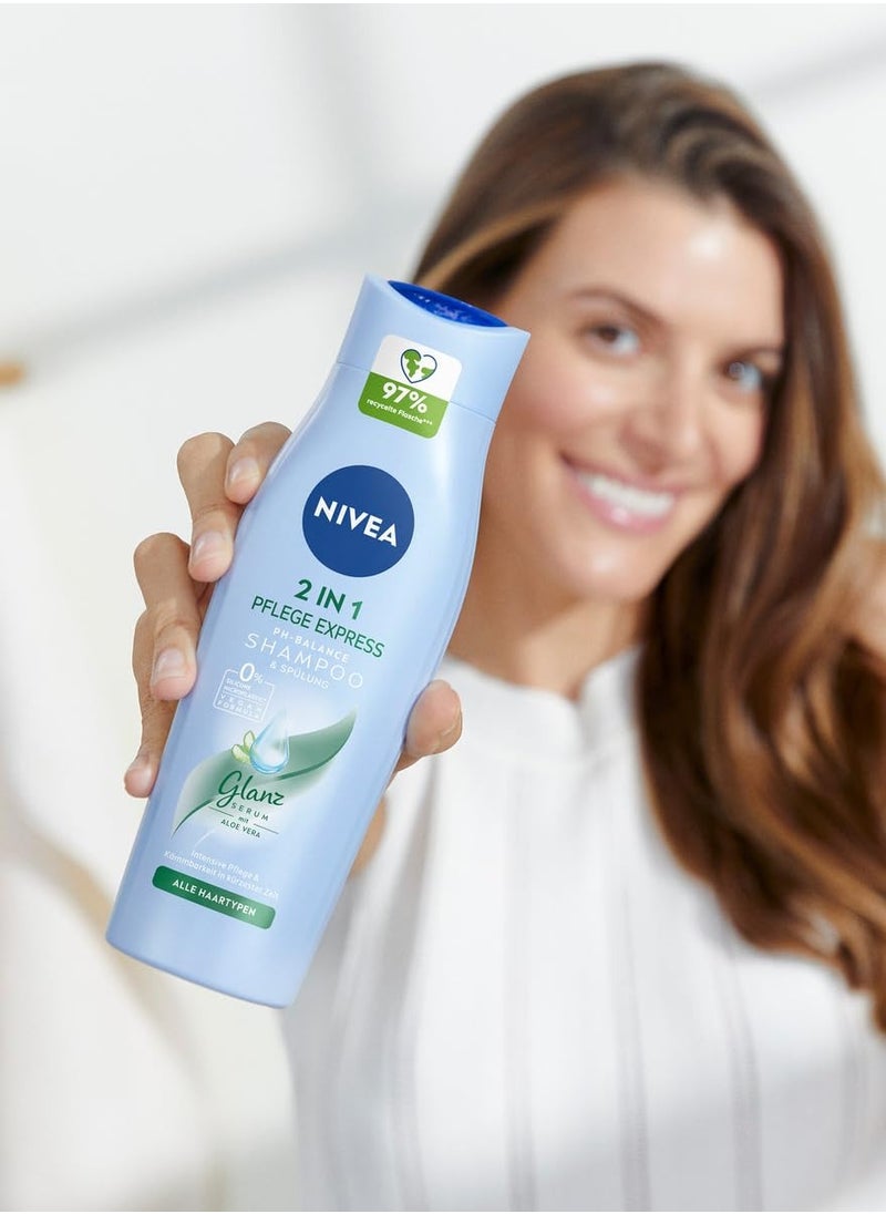 Nivea - Nivea 2in1 Express Shampoo & Conditioner 250 ml / 8.4 fl oz by Nivea - Image 1
