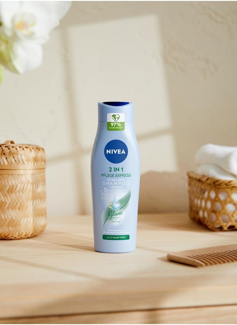 Nivea - Nivea 2in1 Express Shampoo & Conditioner 250 ml / 8.4 fl oz by Nivea - Image 1