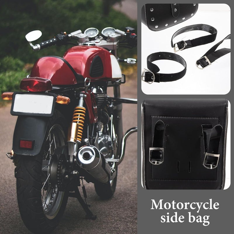 LABRIMP Motorcycle Leather Tool Bag Side Saddlebag Storage Travel Tail Bag for Motorbike Accessories - Image 4