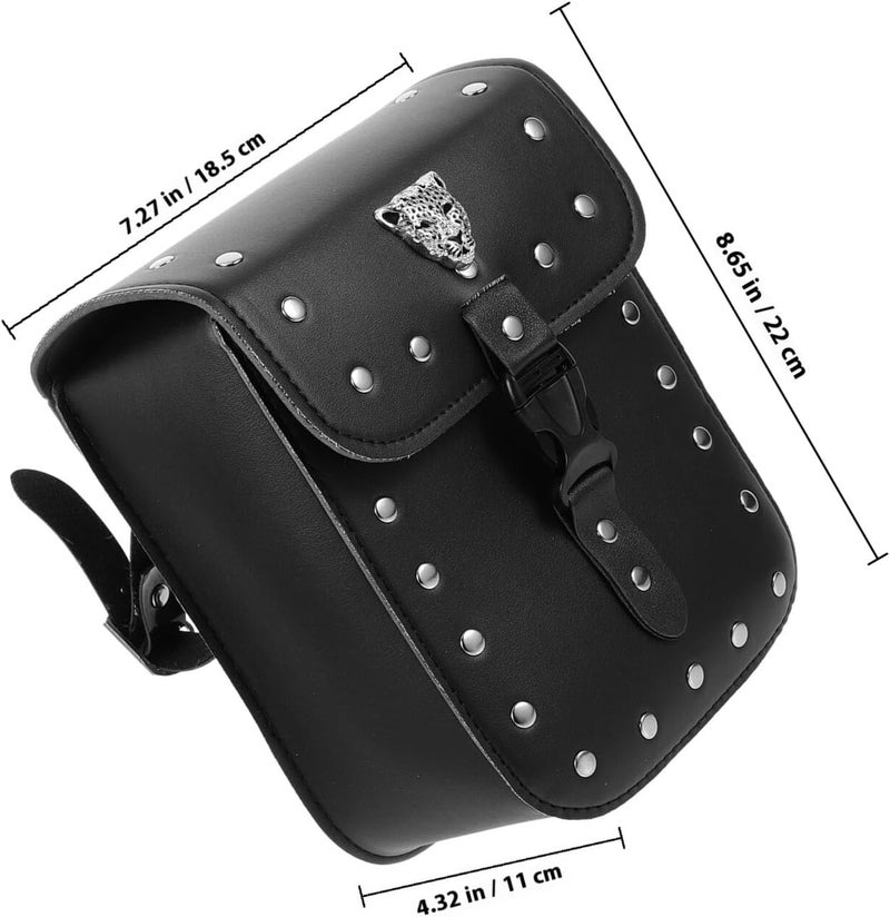 LABRIMP Motorcycle Leather Tool Bag Side Saddlebag Storage Travel Tail Bag for Motorbike Accessories - Image 2