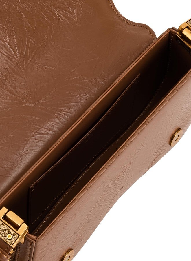 جي دبليو بي حقيبة كتف جوي النسائية من جي دبليو بي إي آي - لون بني بإبزيم - Image 2