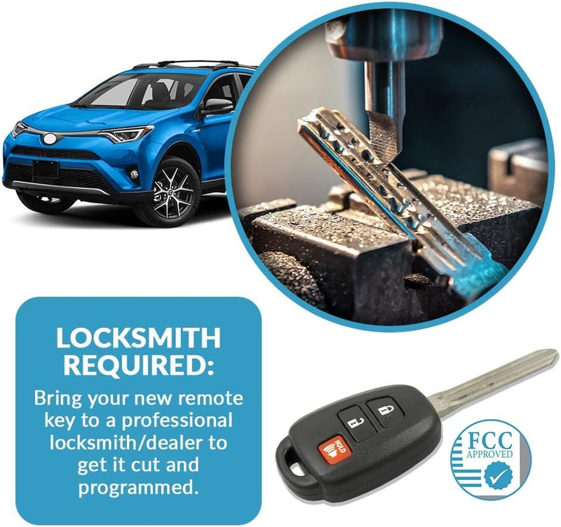 Keyless2Go جهاز مفتاح بديل Keyless2Go لتويوتا راف4، هايلاندر، تاكوما (عبوة 2) - Image 5