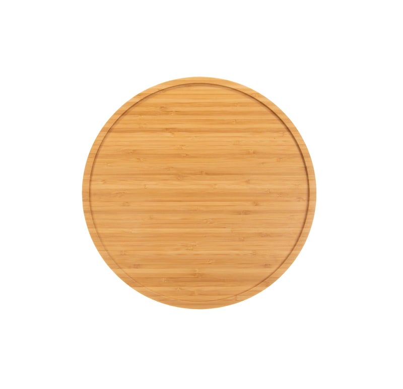 Mateda Mateda Bamboo Lazy Susan Turntable for Pantry Cabinet or Table 14 inch 