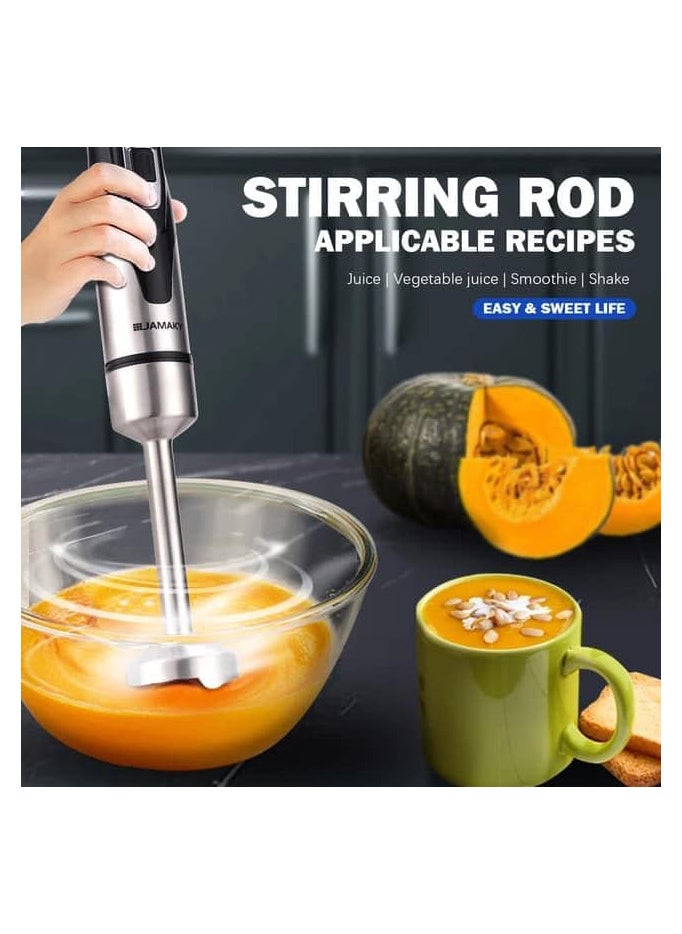 Generic - White Life 1000W Stainless Steel Hand Blender with 4 Sharp Stainless Steel Blades for Easy Mashing 2 Speeds Powerful Copper Motor 1 Year Warranty Model - 1-4168 - Image 1