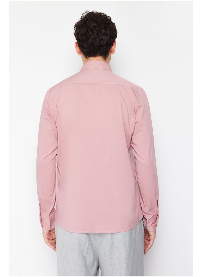 Pale Pink Slim Fit Shirt With Epaulette Sleeves TMNSS24GO00046 - pzsku/ZF1E584A4182111AB91B7Z/45/_/1730939832/1b6463d0-0f76-4fe8-ab82-81829282a754