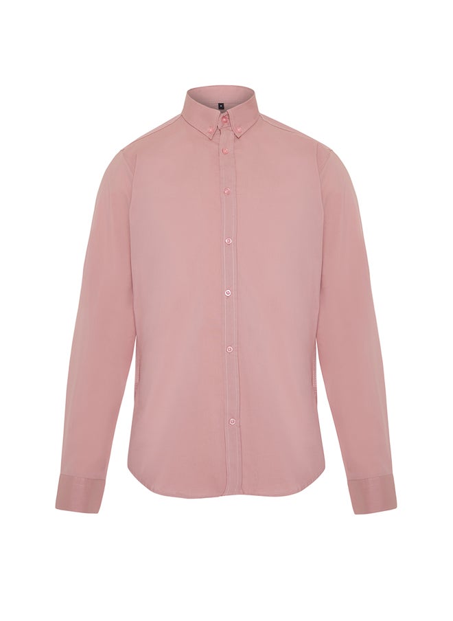 Pale Pink Slim Fit Shirt With Epaulette Sleeves TMNSS24GO00046 - pzsku/ZF1E584A4182111AB91B7Z/45/_/1730939833/cad9938f-c13c-4d6e-b90a-f05bfc9b1d12