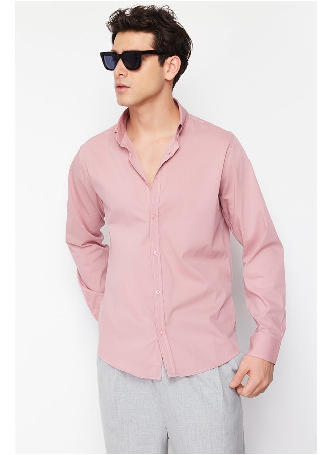 Pale Pink Slim Fit Shirt With Epaulette Sleeves TMNSS24GO00046 - pzsku/ZF1E584A4182111AB91B7Z/45/_/1730939834/14b6ec0d-94a7-49f8-aa7b-c2fd148ec161