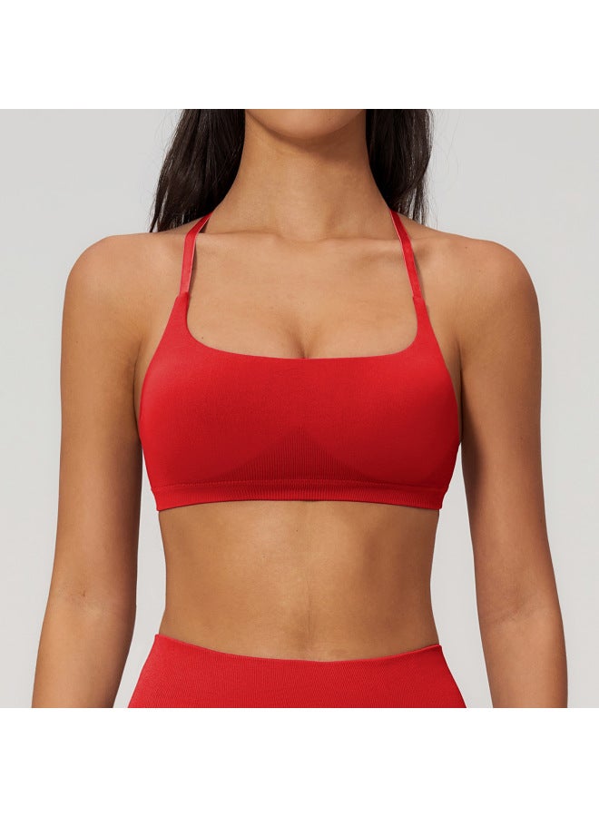 Zechuang Seamless Criss-cross Back Fitness Sportswear Adjustable Running Yoga Bra 7790