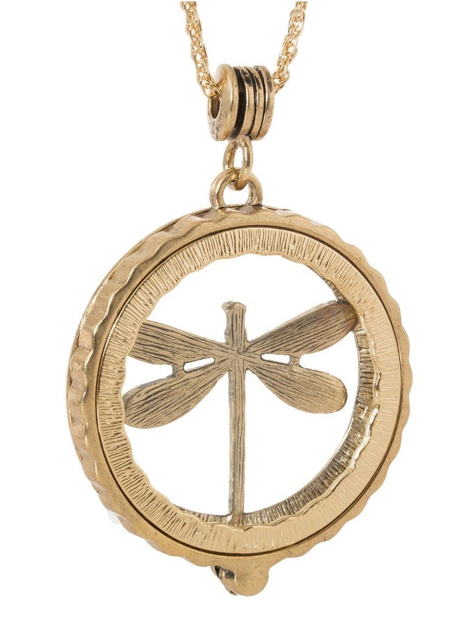 آرتيزان آول قلادة على شكل بومة تنين ذبابة مكبرة 4 مرات من Artisan Owl Dragon Fly، مقاس 30 بوصة (لون ذهبي)  - Image 4
