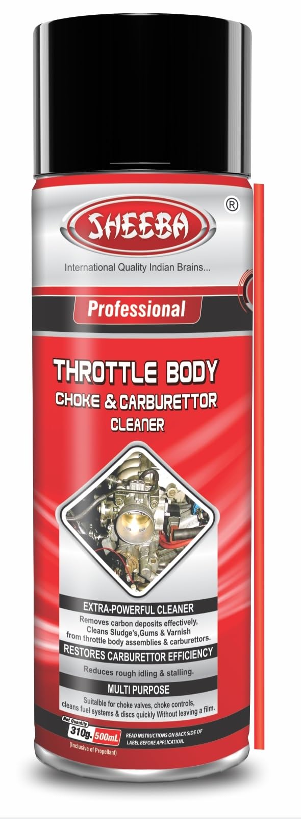 Sheeba Throttle Body, Choke and Carburettor Cleaner (500 Ml) (STBCBG7) - Image 1