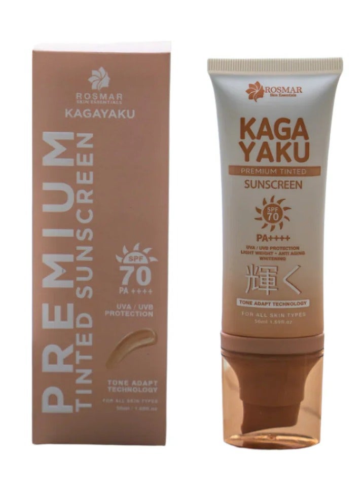 ROSMAR Kagayaku Premium Tinted Sunscreen Spf70 Pa++++ 50Ml