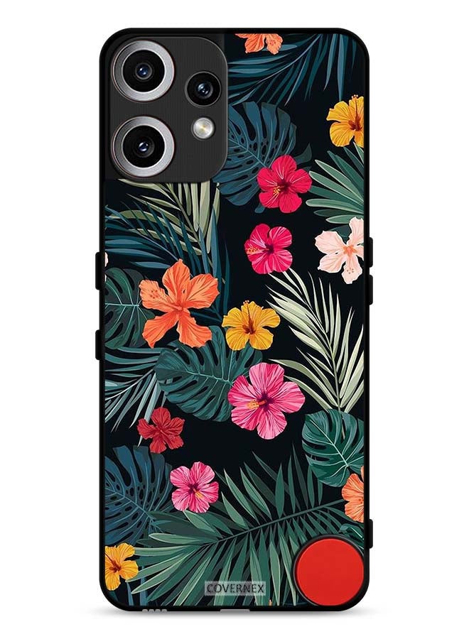 Covernex Nothing CMF Phone 2 Pro Protective Case Cover Multi Color Flowers And Dark Green Feathers - Image 1