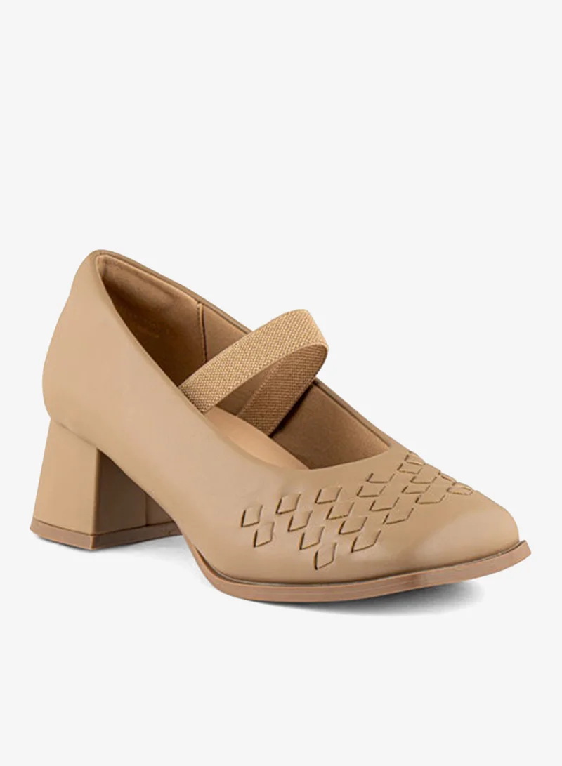 فينتشي أحذية كعب منتصف القدم المربعة للنساء