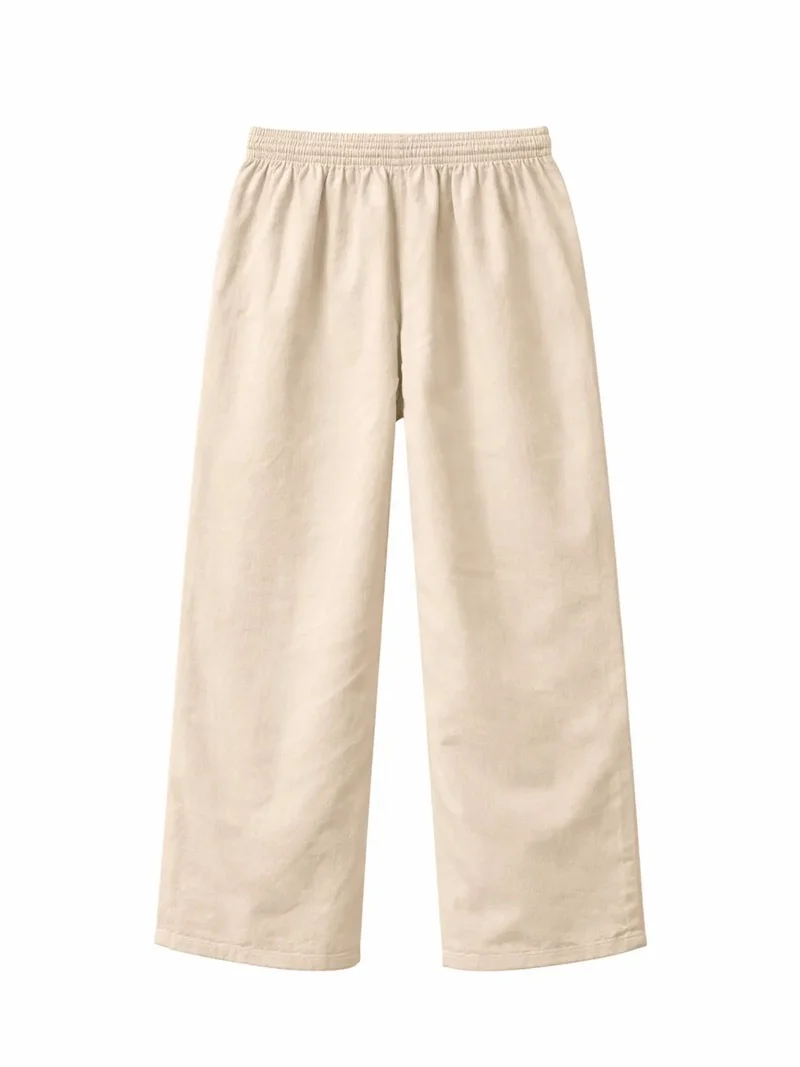 MixRay MIXRAY Wide Leg Cotton Palazzo Pants