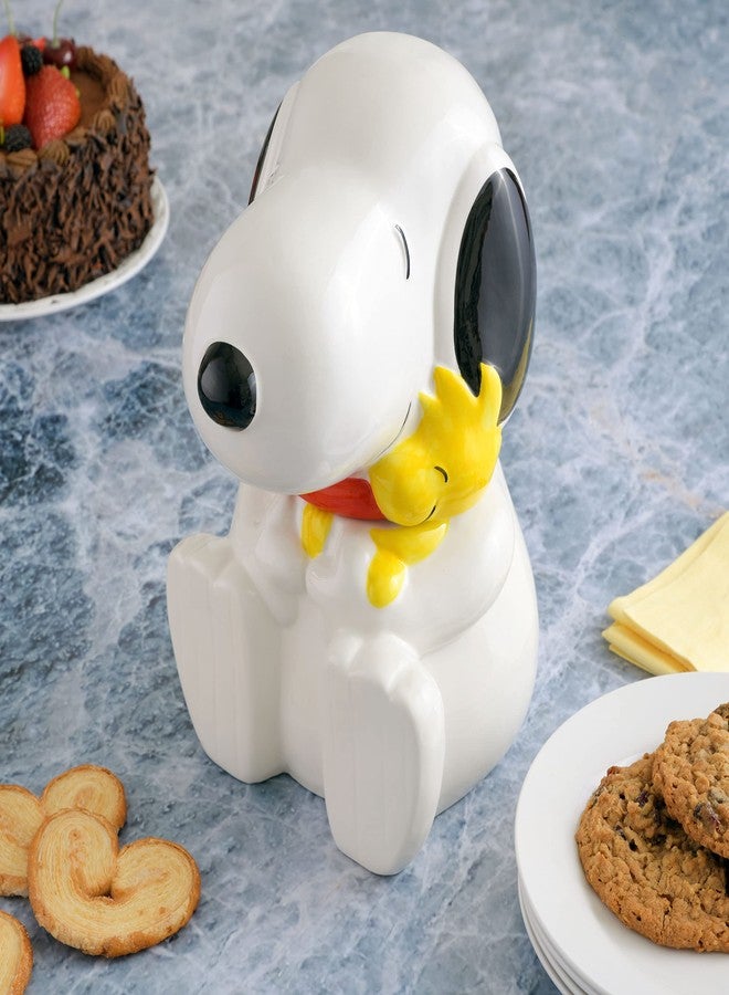 Peanuts Classic Snoopy Cookie Jar, 10.7-Inch Ceramic Kitchen Storage Container, Cartoon Collectible Treat Jar for Cookies and Snacks - Image 2