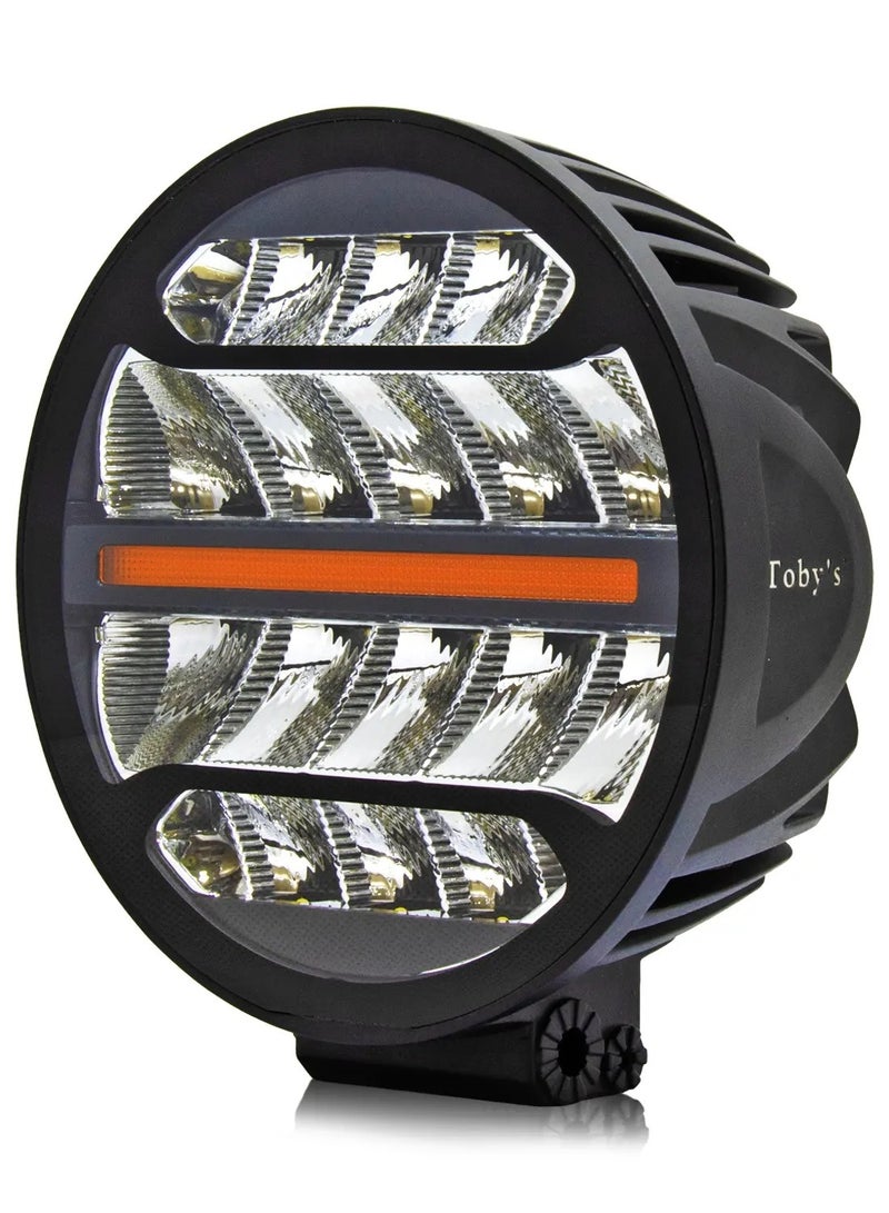 Toby's Toby’s TD0390D 7 inch Round Driving Lights with Amber White DRL - Image 2