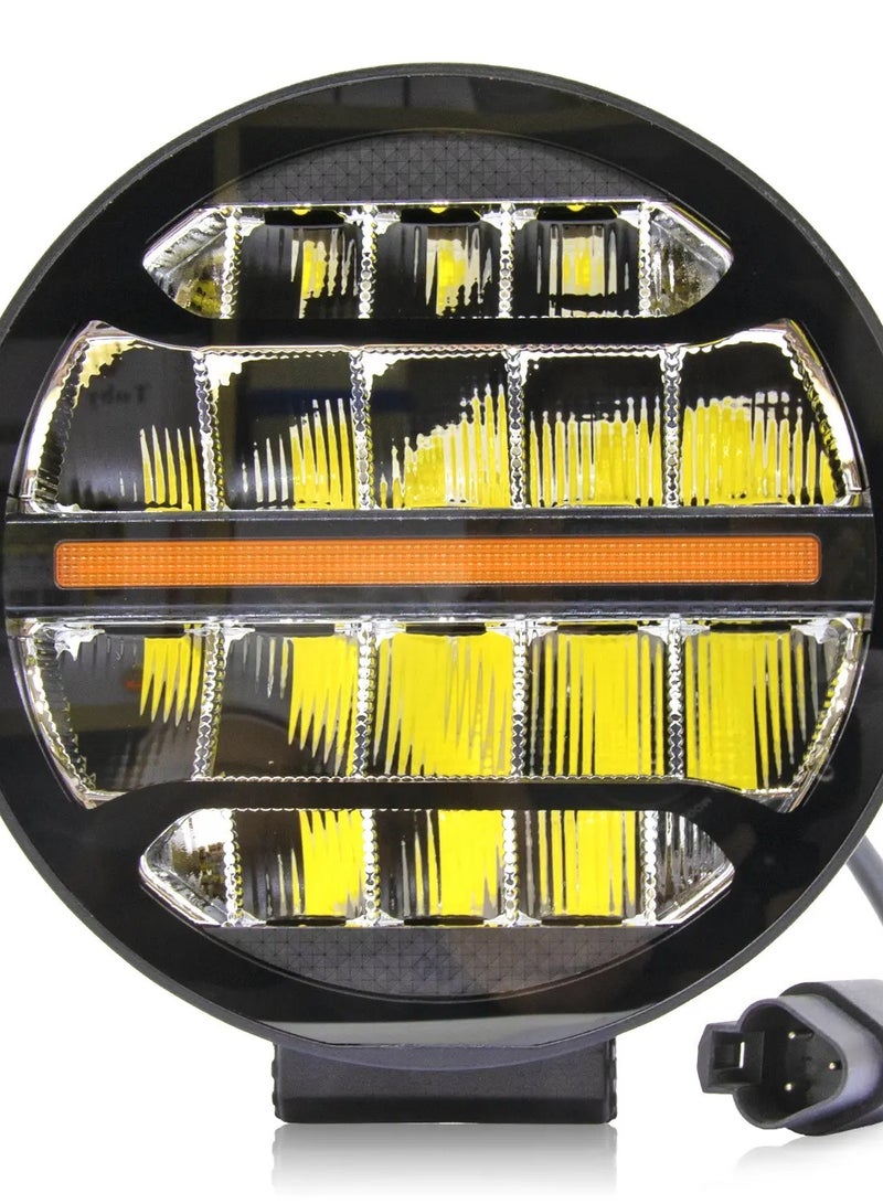 Toby's Toby’s TD0390D 7 inch Round Driving Lights with Amber White DRL - Image 3