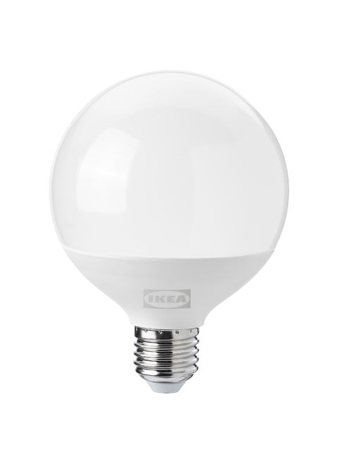 Led Bulb E27 1521 Lumen, Dimmable Globe Opal White, 95 Mm