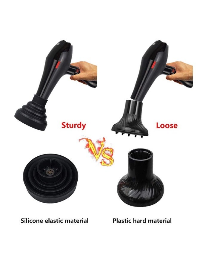 OSHIMA Universal Collapsible Hair Dryer Diffuser, Diffuser Hair Dryer Attachment, Blow Dryer Travel Portable for Curly Wave and Natural Hair, Travel Folding Design Fit Most of blow Dryers-Black - Image 5