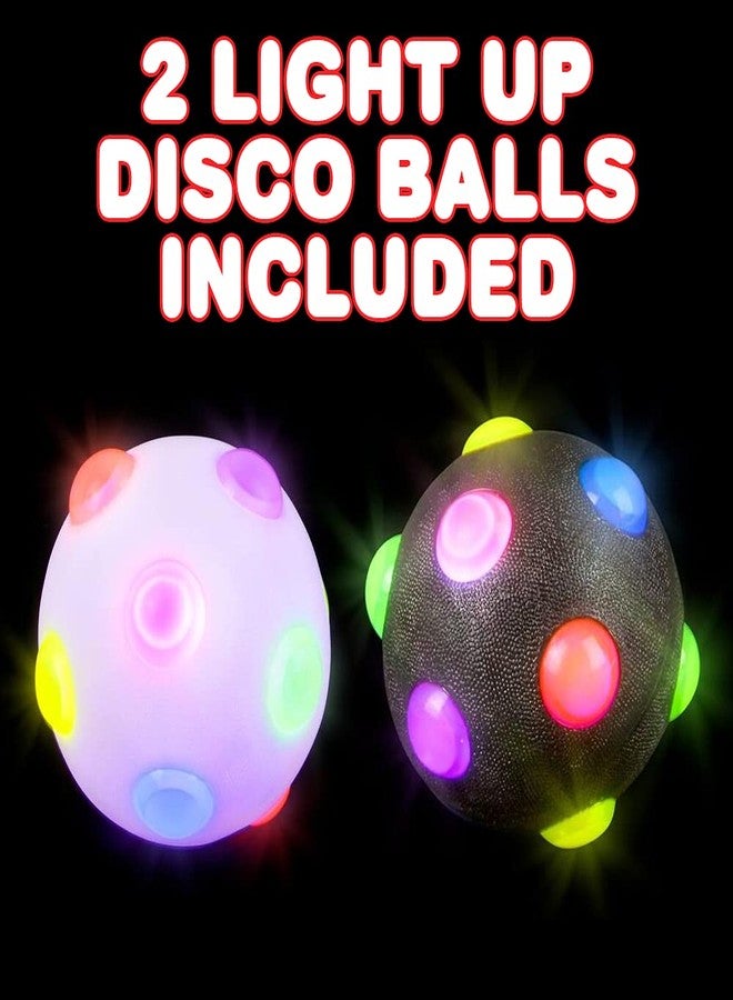 ArtCreativity Light Up Disco Balls, Set of 2, Rubber Balls for Kids with Flashing LEDs, Light Up on Impact, LED Toys for Boys and Girls, Stress Balls for Kids, Fun Birthday Party Favors - Image 2