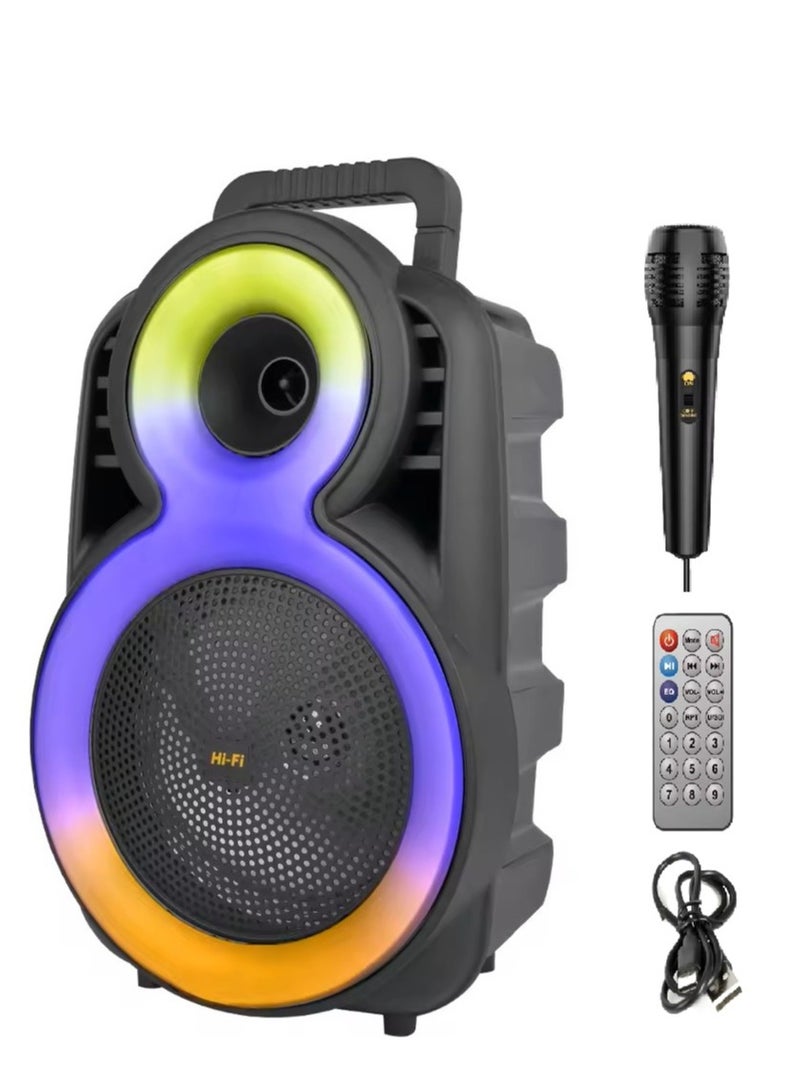 قريت نايس مكبر صوت لاسلكي يعمل بتقنية البلوتوث يحتوي على راديو FM , مدخل ذاكرة TF ,مدخل USB , مدخل ميكروفون بطارية قابلة للشحن - Image 1