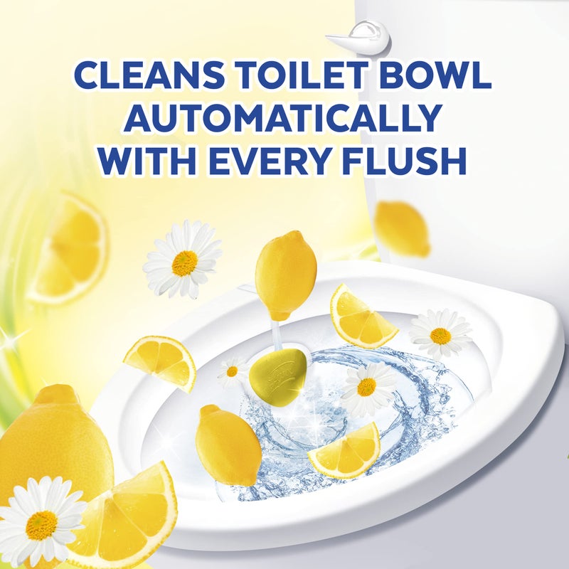 Lysol Automatic In-The-Bowl Toilet Cleaner, Cleans and Freshens Toilet Bowl, Lemon Breeze Scent, 2 Count (Pack of 1) - Image 2