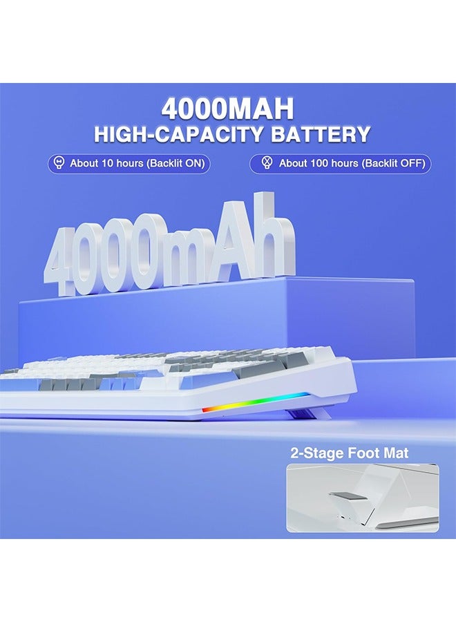 أولا لوحة مفاتيح AULA F108 بتصميم 100% ومعدل اقتراع 1K ولوحة مفاتيح ميكانيكية للألعاب قابلة للتبديل السريع ومفتاح خطي مع برنامج ماكرو - Image 2